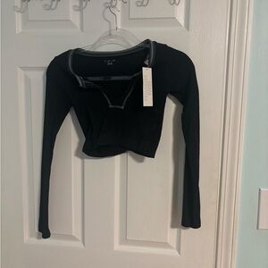 black go for gold long sleeve urban outfitters top